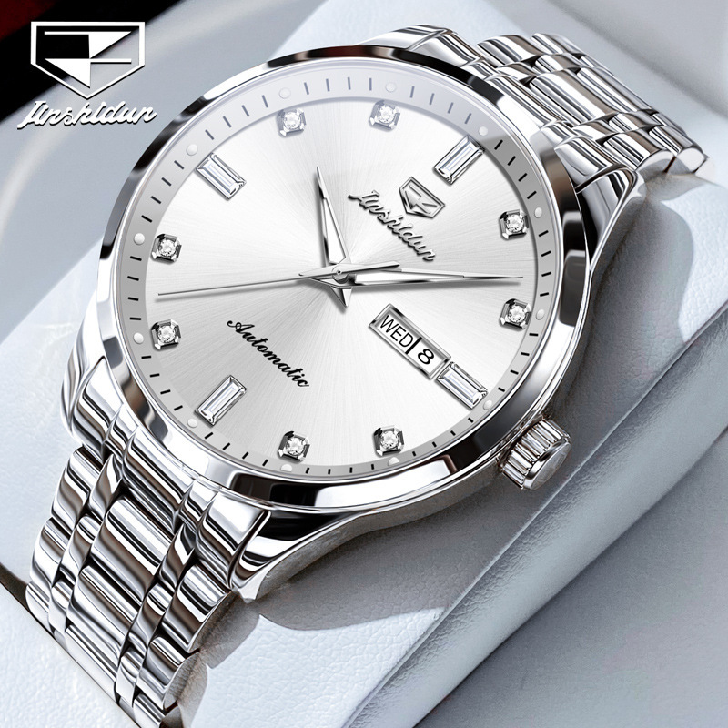 Swiss Genuine Qinlang Watch Men's Fully Automatic Mechanical Watch Waterproof Luminous 2025 New Fashion Stainless Steel Watch