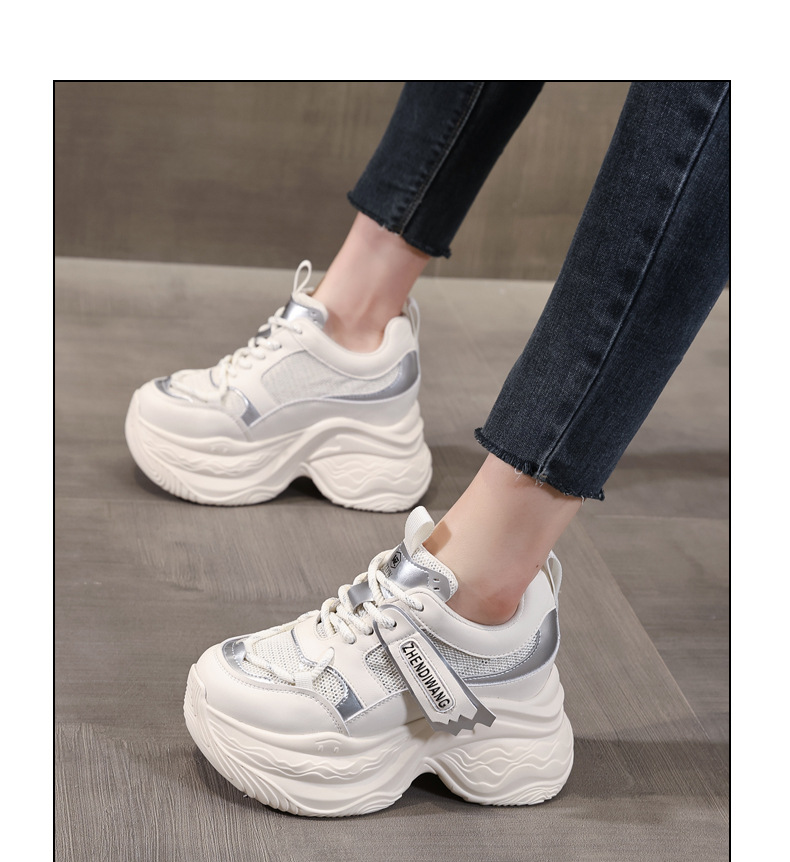 Giày thể thao nữ đế dày độn cao phong cách dad sneaker ZDW871-5 — Màu be chi tiết 15