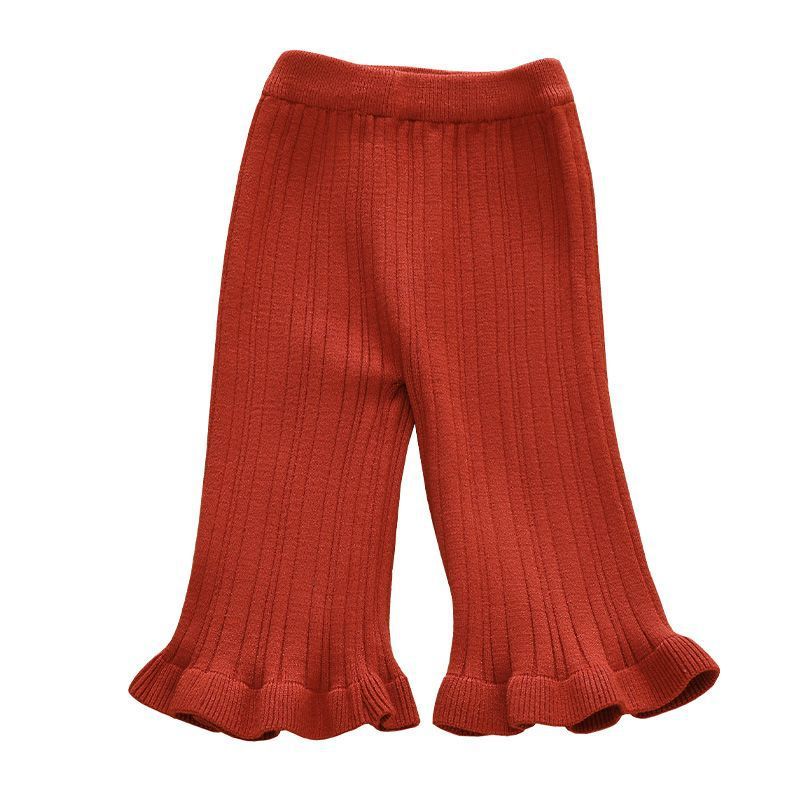 Knitted children's elastic trousers