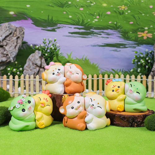 Twelve Zodiac Stickers Blind Box Creative Fun Children's Gifts Cute Desktop Decorations Cartoon Dolls