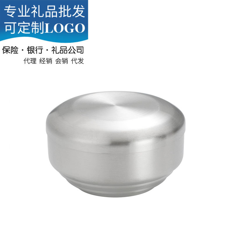 韩式不锈钢餐碗米饭碗汤碗304儿童加厚小碗防烫商用金色带盖碗子