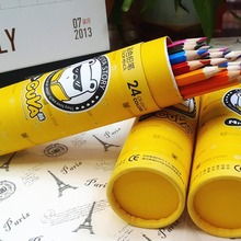 真彩酷丫24色筒装彩色铅笔CK-036-24 六角型彩色铅笔简约填色