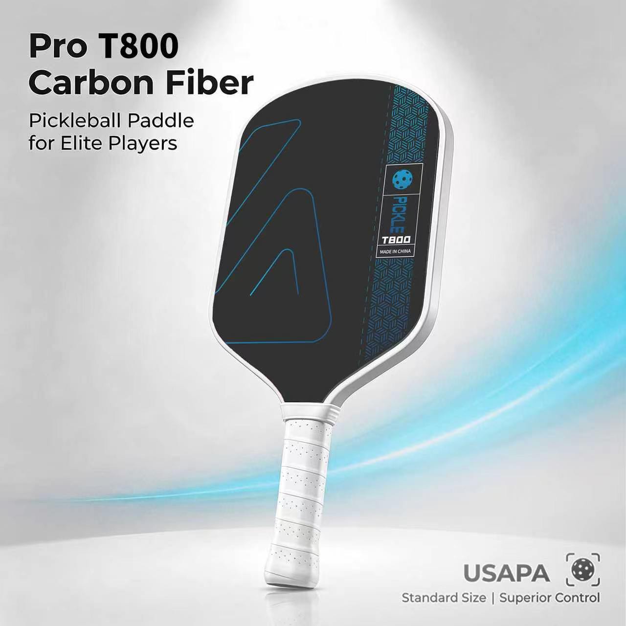 Manufacturer T800 Carbon Fiber Pickleball Racket, Pickleball Racket for Cross-Border Sales, Complete Set of Pickleball Rackets