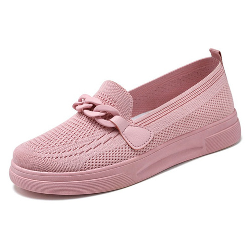 Women's 2025 New Model International Trade Women's Shoes Comfortable Flyknit Mother Shoes Slip-On Comfortable Cross-Border Women's Shoes