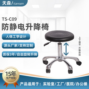 Dongguan Supplies Office Work Chairs, Dust-Free Workshop Swivel Stools, Processed Pu Foam Anti-Static Adjustable Chairs