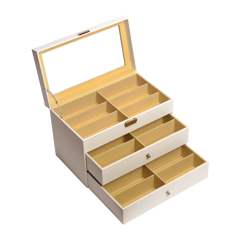 흰색 3단 18구 안경 케이스; 1호