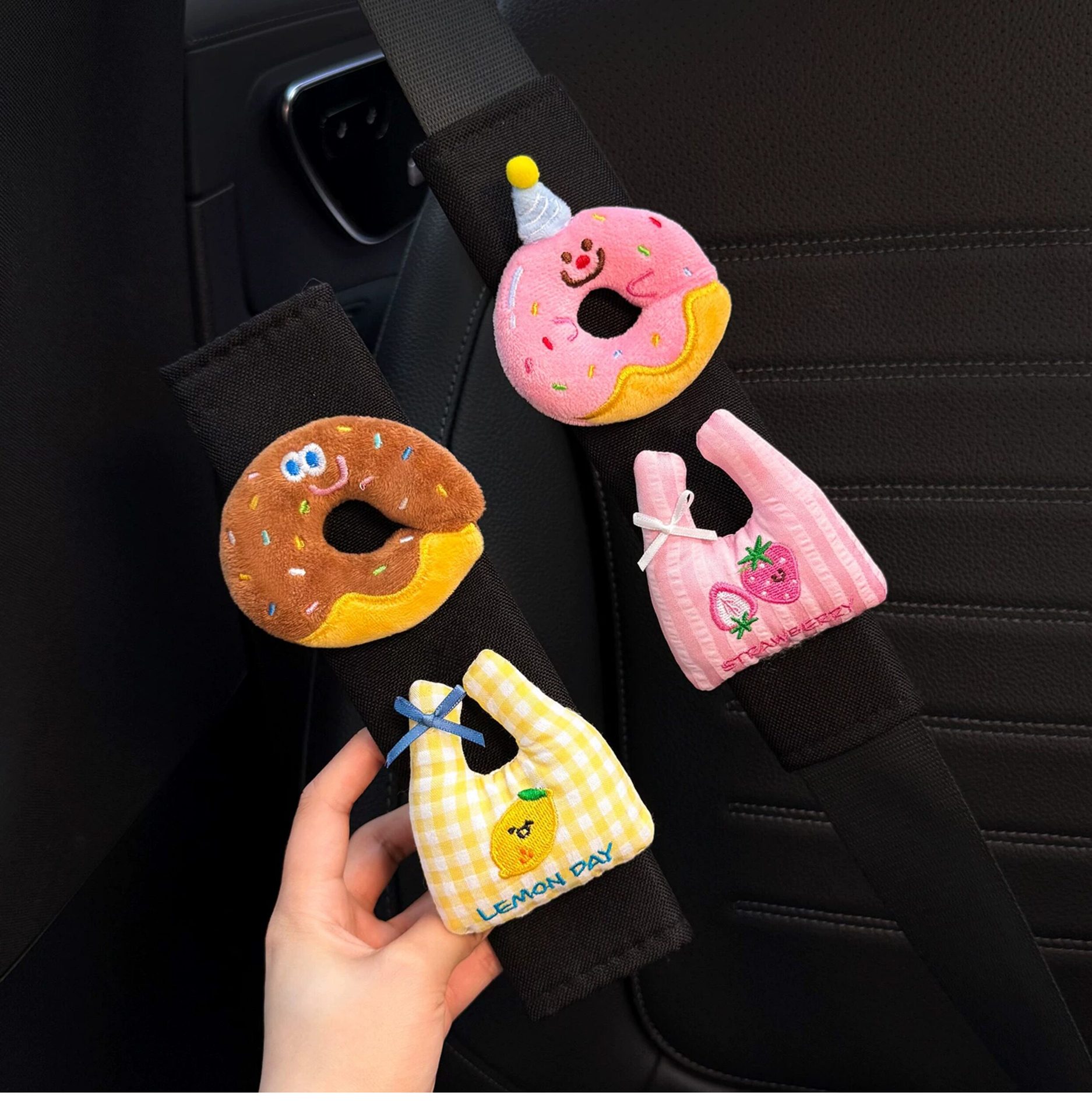 2026 New Car Seatbelt Shoulder Pads, Car Interior Seatbelt Decoration, Anti-Wear Clothing, Cute Couple Set