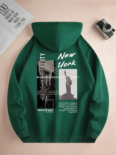 Cool New York Graphic Hoodie - Men's casual jumper with warm