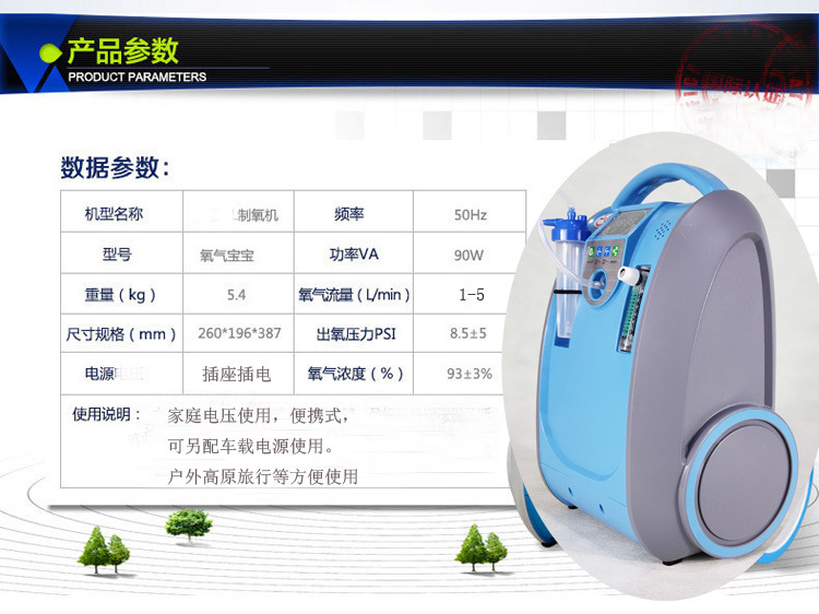 Oxygen meter outdoor oxygen bar car oxygen generator negative ion air purifier oxygenator oxygen booster travel plateau