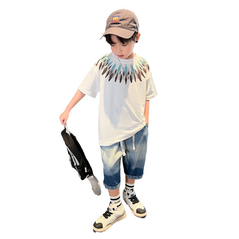 Ensemble été pour garçon t-shirt et short style décontracté_voghion.com