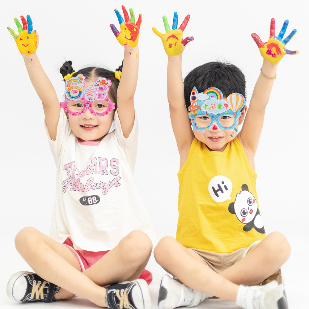 2023新款六一儿童节装饰眼镜儿童礼物派对用品拍照道具卡通眼镜框详情9