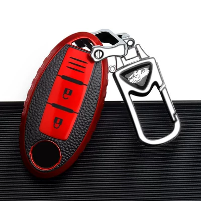 Car Bag Nissan Case — Car key bag - nissan-d-smart-2-key-vitality-red-single-shell-upgrade-anti-lost-metal-buckle