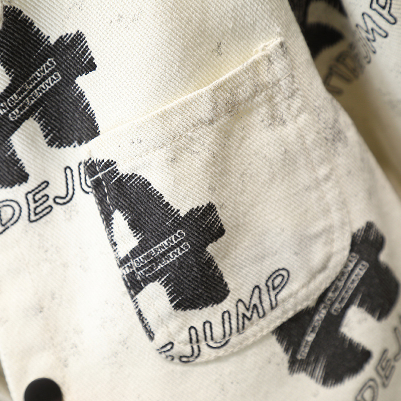 7633 Camisa con letras para niños Ropa de primavera y otoño 2025 Nuevo estilo Estilo occidental Camisa delgada de manga larga Ropa de primavera