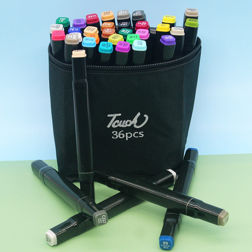 New children's set watercolor pen student graffiti double-head brush oily soft-head color marker painting marker pen