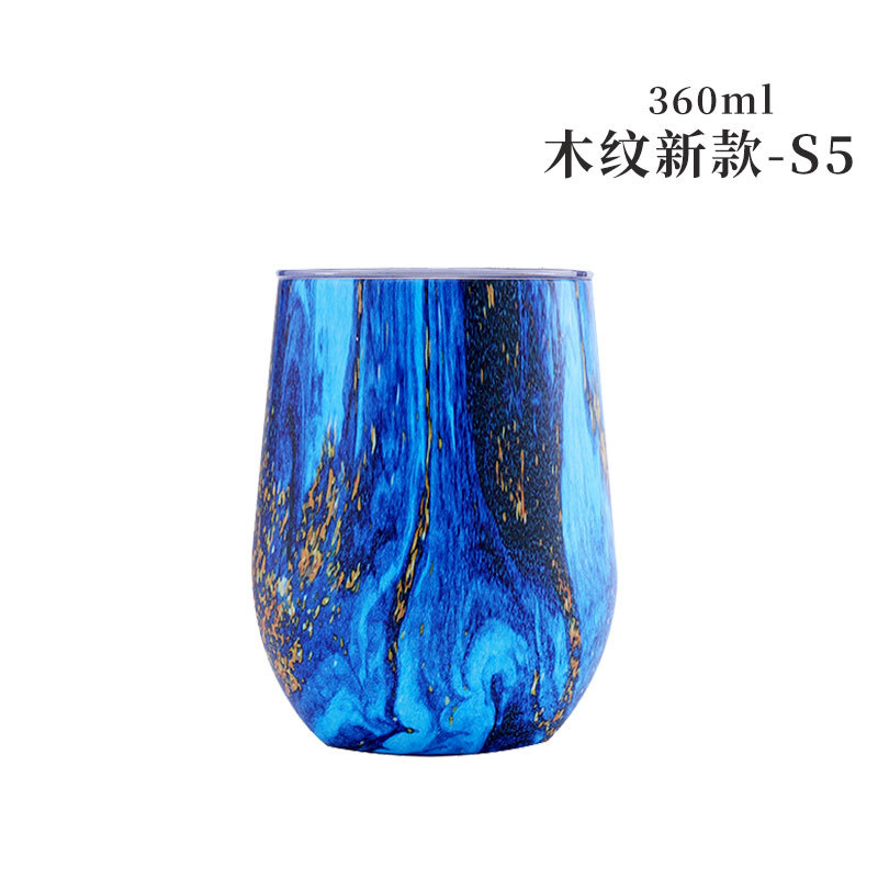 FUENTE fabricante cáscara de huevo Taza de pintura de impresión versión completa doble 304 taza de cerveza de acero inoxidable en forma de U vino aislado copa de vino