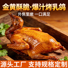 茶楼同款冷冻半成品脆皮乳鸽冷冻速食预制菜盐焗广式红烧乳鸽批发