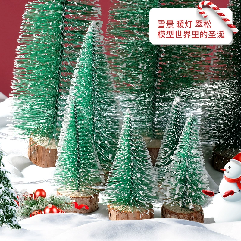 Рождественская елка в форме башни, кедровая ель, фигура восьмерки, украшение для сцены, сделай сам, модель песочного стола, материал, белое проволочное дерево.