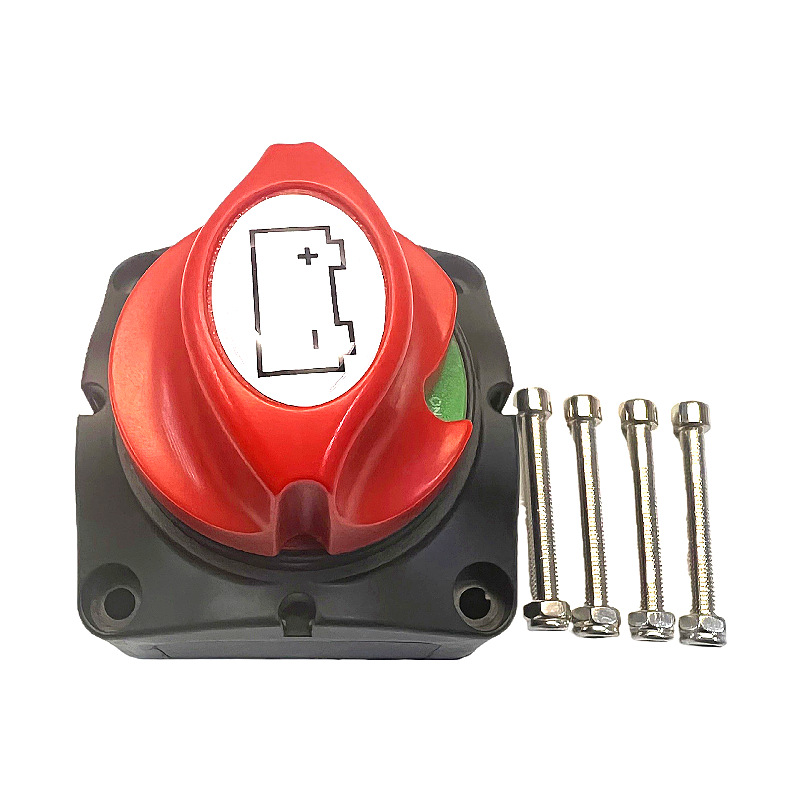 Transfronterizo de potencia de yate Interruptor principal doble columna de cobre de dos engranajes interruptor de apagado de la batería interruptor de batería a prueba de fugas tipo perilla
