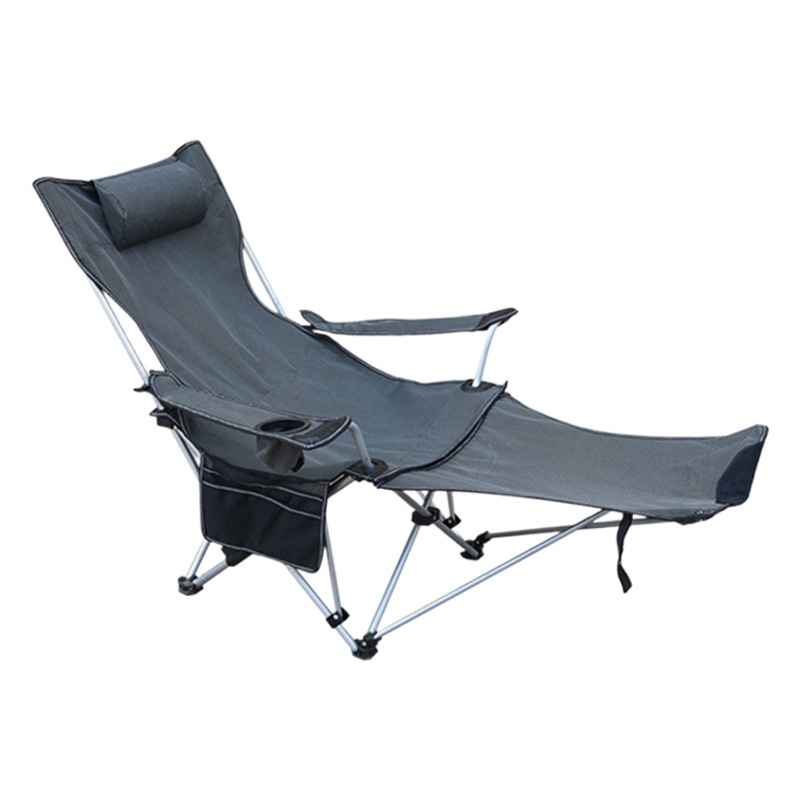 Silla portátil para la hora del almuerzo que se puede usar para sentarse y acostarse, plegable para acampar al aire libre, dibujar, pescar, ir a la playa y para equipos de cine, con reposabrazos y reposapiés.