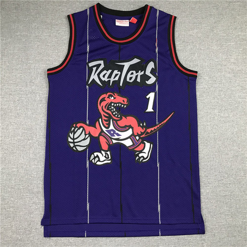 Summer cross-border jersey Raptors 1# Tracy McGrady 15 Carter retro basketball uniform embroidered vest training shorts for men and women