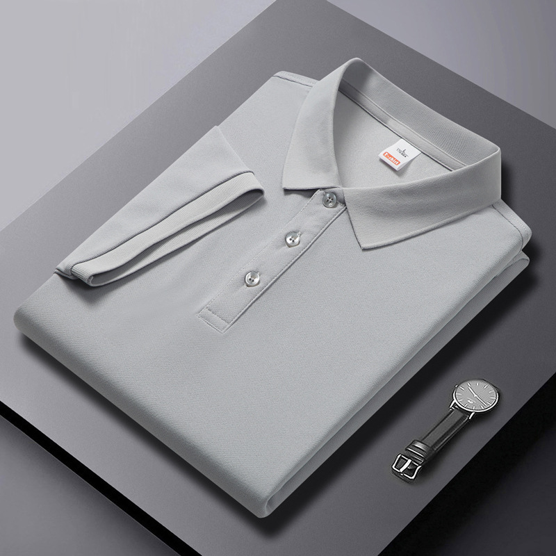 Camisas de algodón de perlas personalizadas LOGO gratis polo con solapa camiseta de manga corta para hombres y mujeres ropa de trabajo de verano fábrica transfronteriza al por mayor