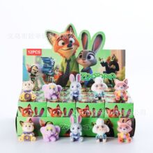 迪士尼疯狂动物城盲盒树脂植绒萌粒潮玩周边手办玩具公仔礼物摆件