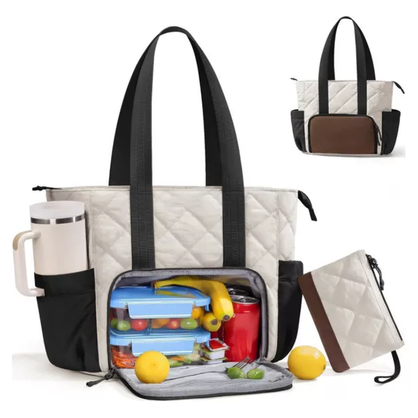 Cross-Border Foreign Trade New Model Women's Commuter Tote Bag with Large Capacity and Insulated Lunch Bag, Short-Distance Travel Bag
