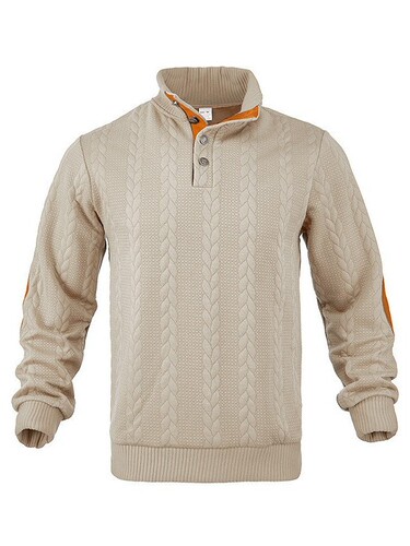 Bestselling Autumn/Winter European Men's Outdoor Casual Stand Collar Long Sleeve Embroidered Knit Hoodie Trend