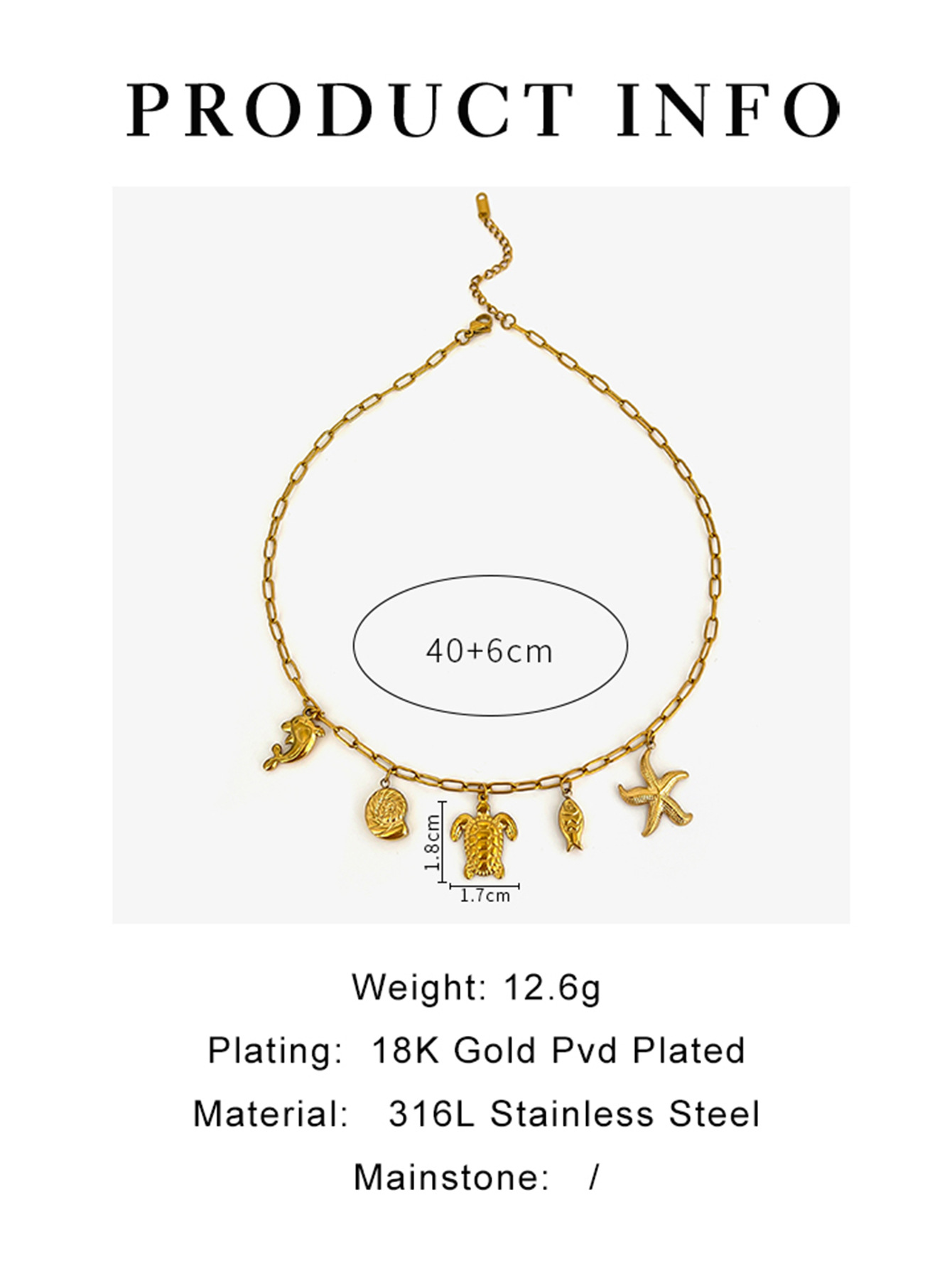 14g Weight 316L Stainless Steel Pendant Material 316L Stainless Steel  Solid Color Waterproof Non Tarnish Surgical Steel Simple Style Classic Style Pendant Necklace For Women's