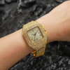 Fashionable square swiss watch, women's watch, quartz watches, diamond encrusted