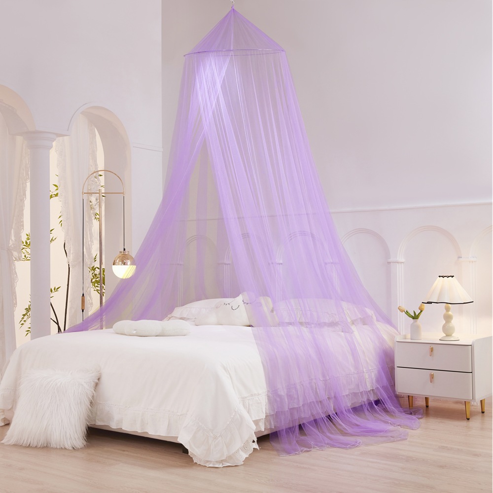 Cama infantil lujosa ligera sensación de alto nivel dormitorio sala de estar cúpula techo colgante princesa estilo doméstico mosquiteros de piso