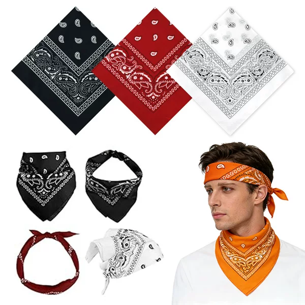 Amazon Classic American-Style Paisley Square Scarf Hip-Hop Street Fashion Outdoor Cycling Sun Protection Mask Magic Headscarf