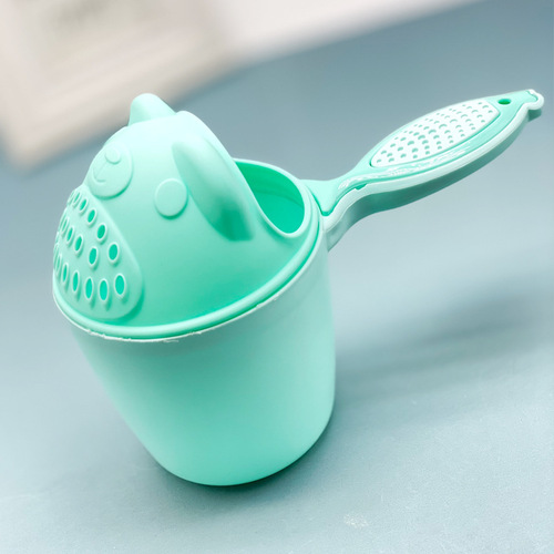 母婴用品批发婴幼儿洗发杯花洒小熊洗头水瓢子塑料水勺宝宝洗头杯