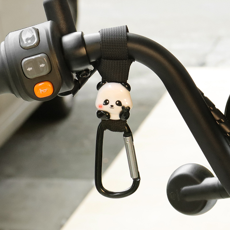 Gancho para coche eléctrico Gancho para colgar para motocicleta de carga universal delantero Gancho para llevar lindo panda