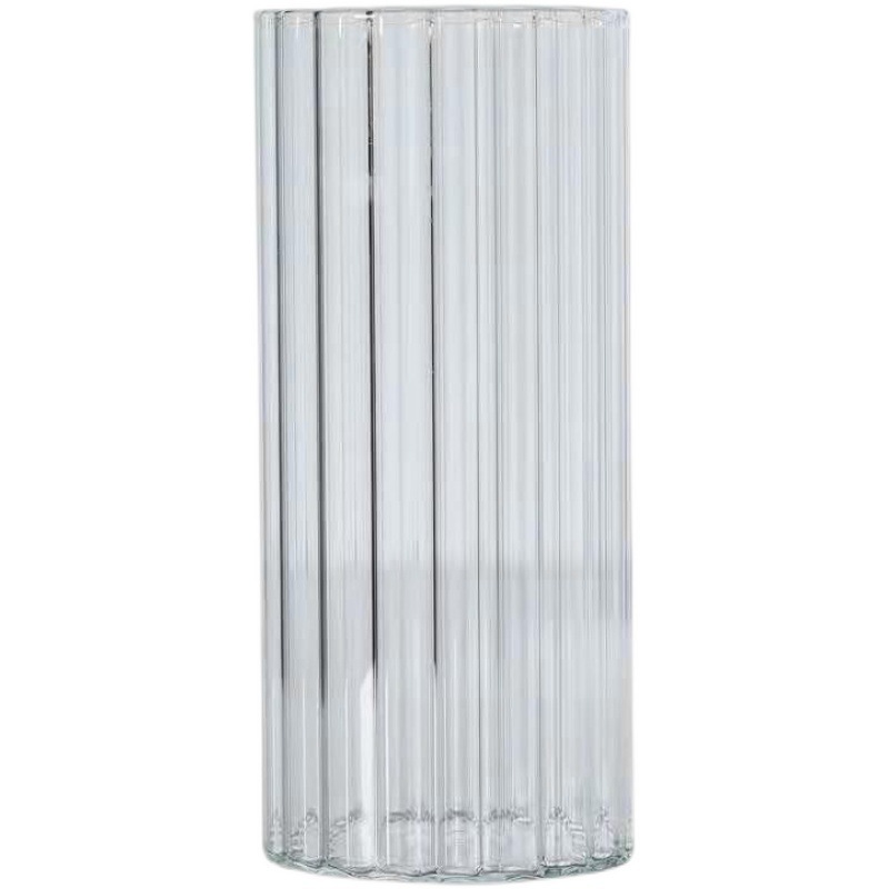 透明なストライプのガラスの花瓶の北欧の軽い豪華な風は家庭の植物の水を飾って杯のアイデアの客間を育成して花瓶を挿します。