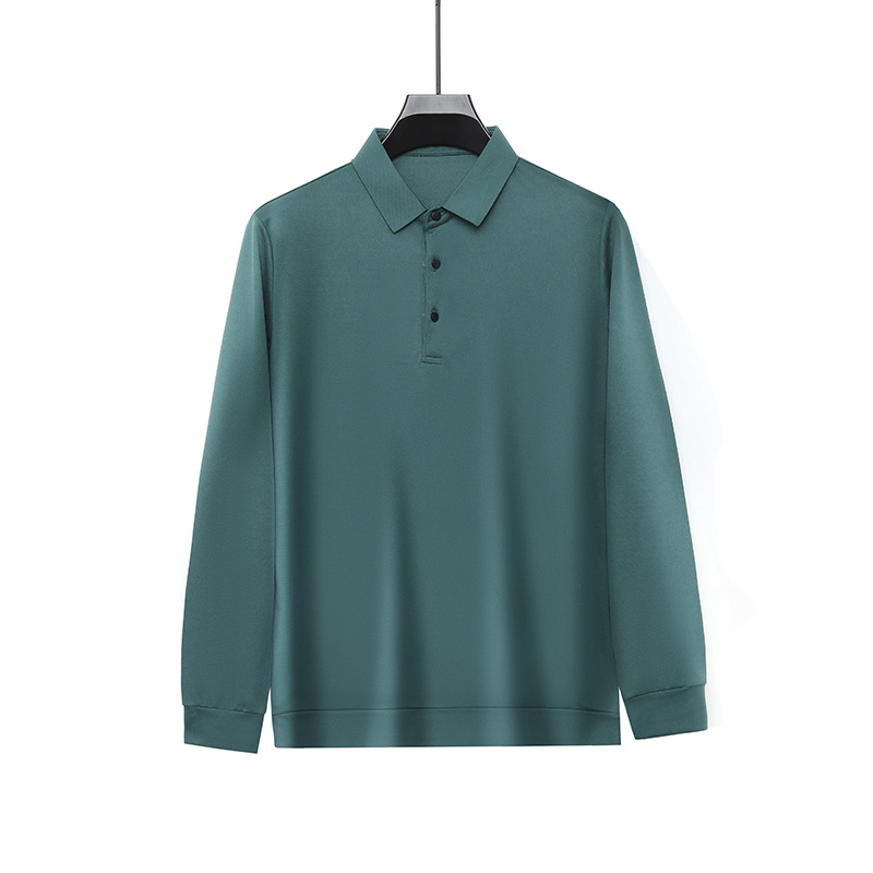 Camiseta polo nueva 2024 con mangas largas y solapa moderna para hombre, camiseta informal de negocios para hombre, ropa de primavera y otoño para hombre