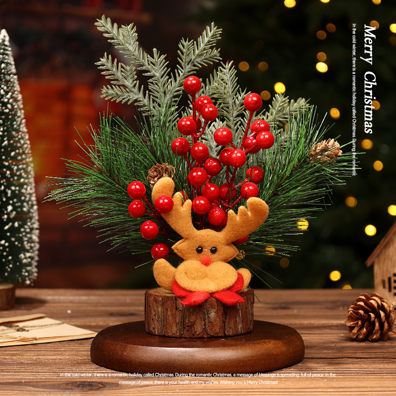 Nuevo hogar mini árbol de Navidad bricolaje decoración de mesa decoración de Navidad decoración de escena vestir suministros