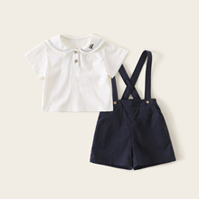 周岁男宝宝礼服套装帅气时髦韩系童装婴幼儿生日衣服两件套夏装潮