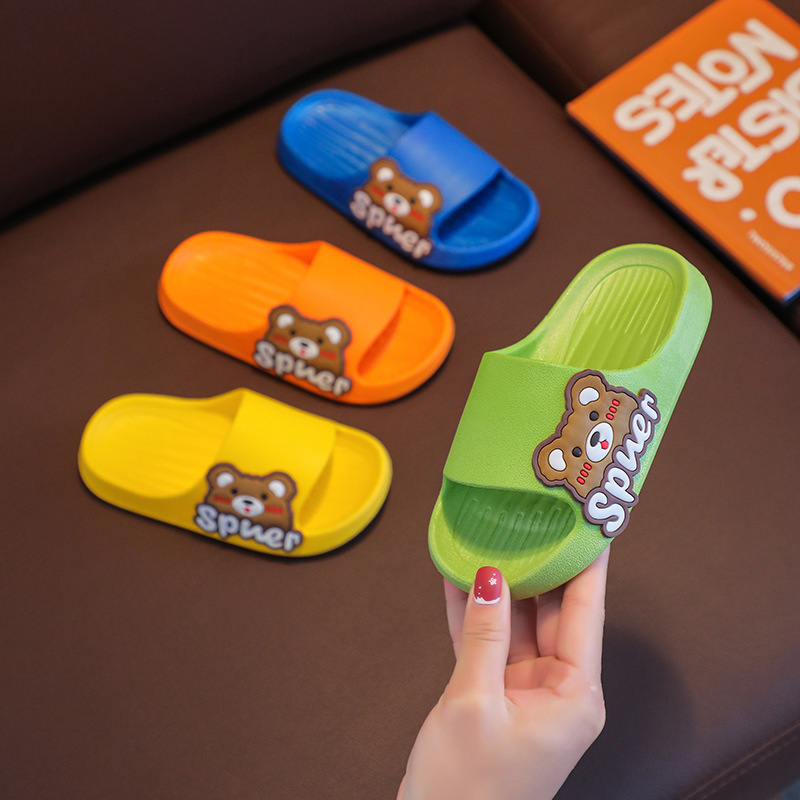 Non-Slip Soft-Soled Children's Shoes Parent-Child Slippers Summer Boys and Girls Indoor Bathroom Bathing Cartoon Home Shoes Children's Shoes
