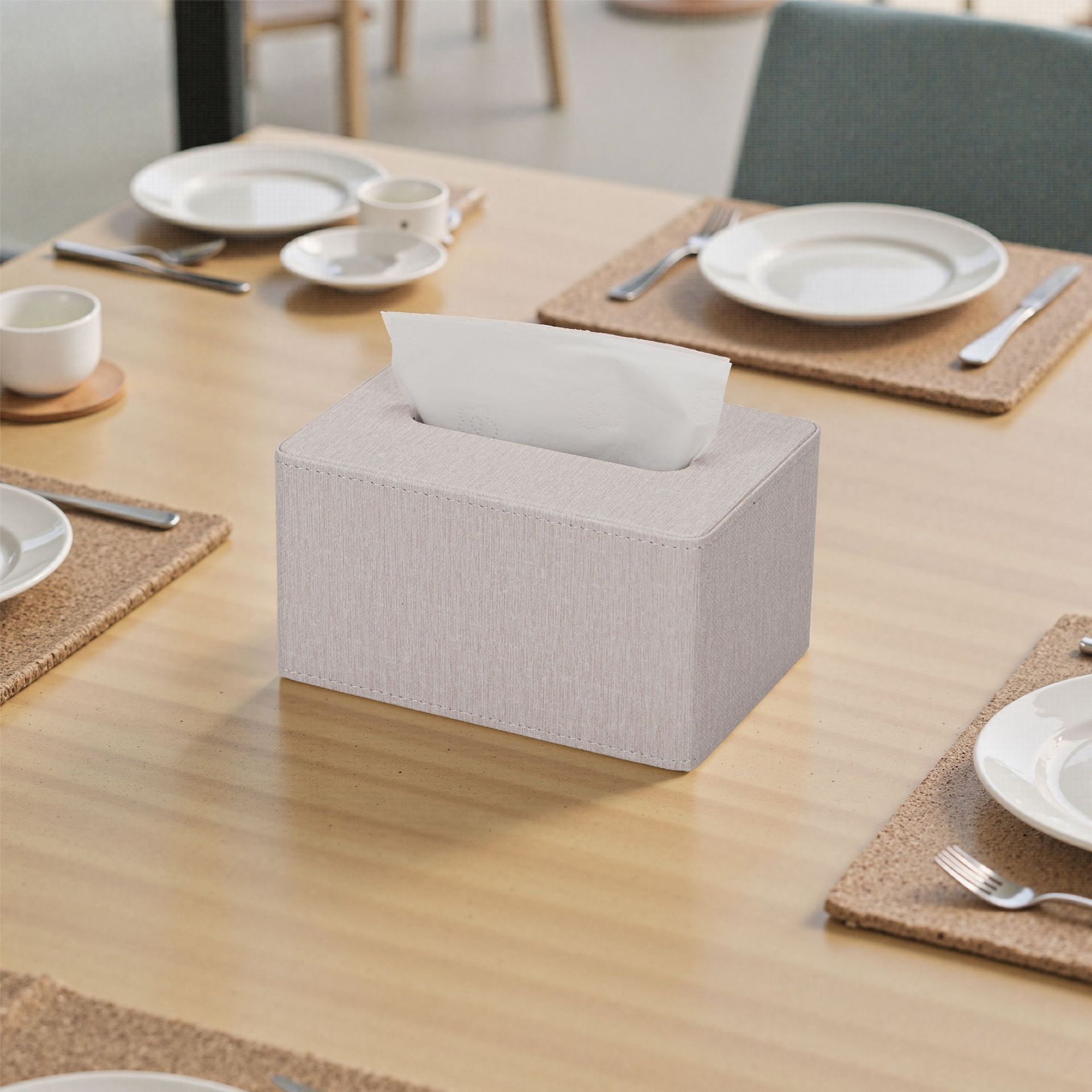 Office Hotel Tissue Box Rectangular Tissue Box Dining Table Napkin Storage Box Simple Restaurant Guest Room Commercial