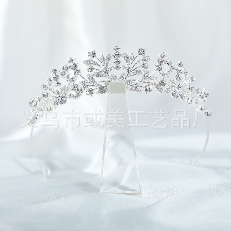 国境を越えた売れ筋合金ラインストーンブライダルヘッドドレスクラウン西洋結婚式ヘアアクセサリーハイエンドヘッドドレス卸売