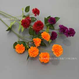 6头康乃馨仿真花母亲节教师节家居客厅摆件婚礼堂路引花墙装饰花
