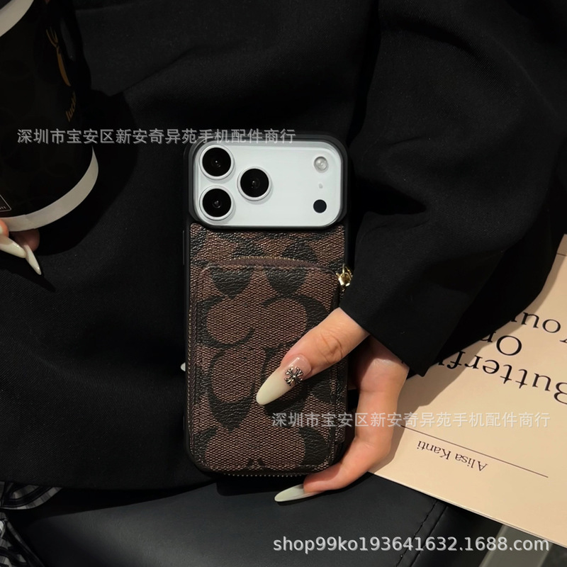 欧美拉链卡包保护壳适用iPhone17ProMax钱包款跨境爆款苹果手机壳|undefined