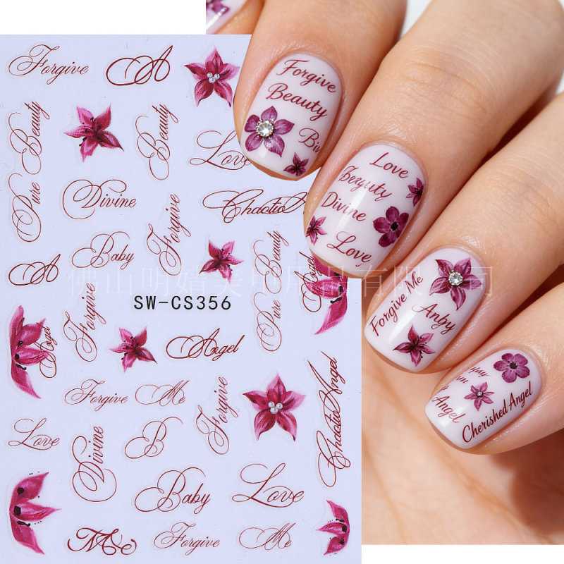 Cross-Border Popular Nail Stickers Ins Retro Cherry Blossom Petals Lavender Purple Flowers Adhesive Nail Stickers Decoration Cross-Border Popular Nail Stickers Ins Retro Cherry Blossom Petals Lavender Purple Flowers Adhesive Nail Stickers Decoration