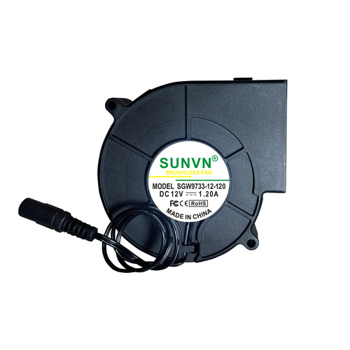 9733 barbecue grill fan 12V speed-regulating heating furnace waste oil furnace 1.2A dual ball bearing centrifugal turbo fan