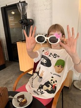 特批/Realzz日漫联名私服款 绒面发泡印花工艺大大tee宽松潮酷T恤