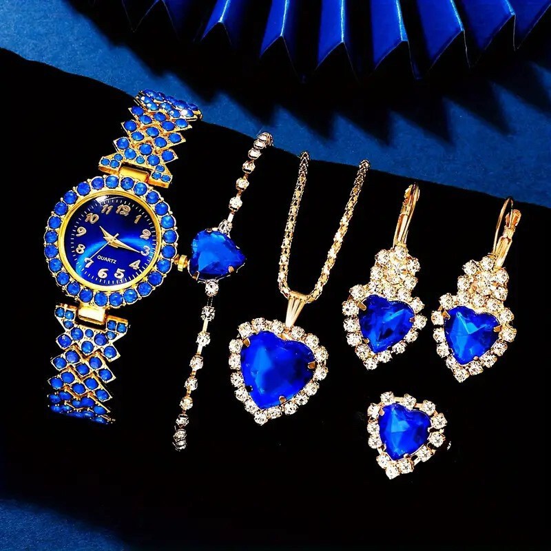 Europe and the United States ins cross-border explosions ladies watch rhinestone jewelry hot color diamond quartz watch women's watch exquisite suit Europe and the United States ins cross-border explosions ladies watch rhinestone jewelry hot color diamond quartz watch women's watch exquisite suit