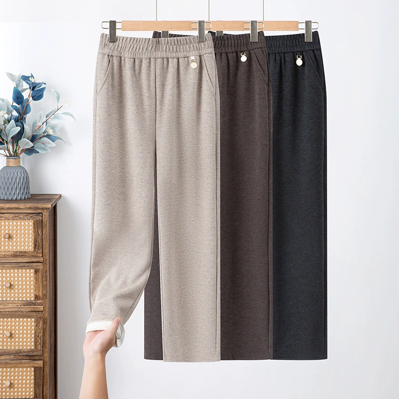 Зимний бархат утолщение 2024 новые широкие брюки женские брюки модные дикие холодные брюки зимние брюки женские темпераменты