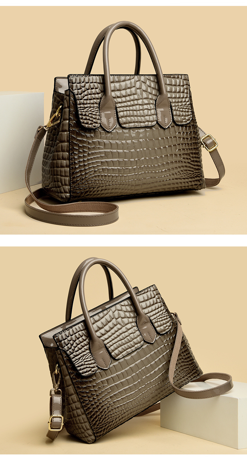 Bag Women's Bag 2024 Fashion Fashion High-capacity Tote Bag Foreign Trade Ladies Patent Leather Handbag_voghion.com