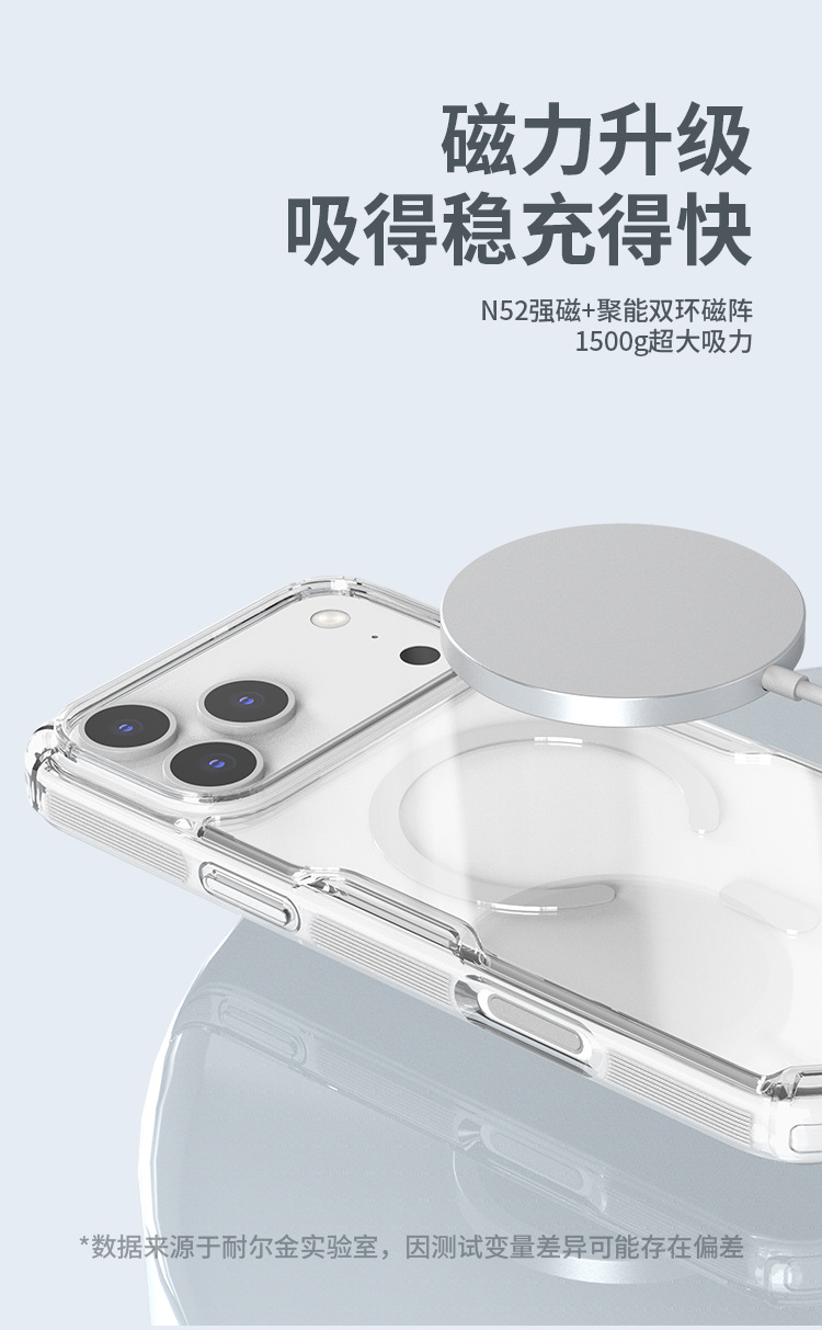 Ốp lưng trong suốt Nillkin cho iPhone 17 Pro Max có từ tính MagSafe — Apple IPHONE17 màu trắng, Apple IPHONE AIR màu trắng, Apple IPHONE17 PRO màu trắng, Apple IPHONE17 PRO MAX màu trắng chi tiết 8